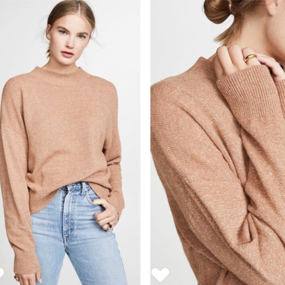 Reformation Elle Yak Linen Blend Sweater Toffee Size XS